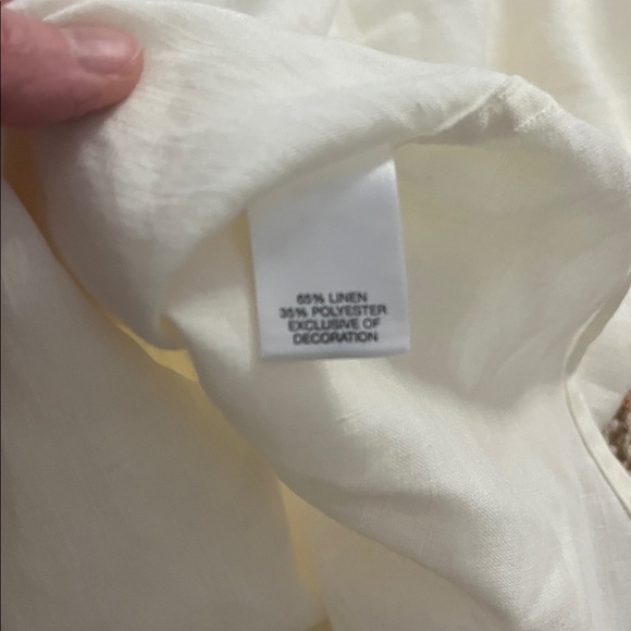 Cremieux Cream Linen Blend Short Sleeve Polo – Men’s Size XL - Picture 10 of 11